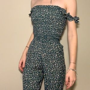 Floral Jumpsuit with Flare Legs